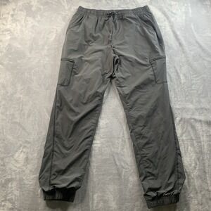 Eddie Bauer Polar Fleece Lined Tech Pants Women's 14 Gray Cargo Warm Hiking